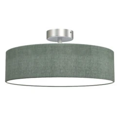 Stoff Deckenleuchte, Ø 38 Cm, Max. 40 W, Grau