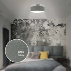 Stoff Deckenleuchte, Ø 30 Cm, Max. 40 W, Grau 9 Stoff Deckenleuchte, Ø 30 Cm, Max. 40 W, Grau -Briloner Store stoff deckenleuchte grau f66e0178eb8b20cc35419cd285c24748