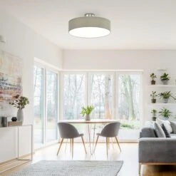 Stoff Deckenleuchte, Ø 38 Cm, Max. 40 W, Taupe 8 Stoff Deckenleuchte, Ø 38 Cm, Max. 40 W, Taupe -Briloner Store stoff deckenleuchte taupe 2xe27 milieu1 e0cb75d32dcaf862f089187e0ac1aa6c