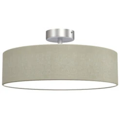 Stoff Deckenleuchte, Ø 38 Cm, Max. 40 W, Taupe