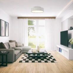 LED Deckenleuchte, Ø 45 Cm, 18 W, Weiß -Briloner Store stoff led deckenleuchte weiss 1xled modul milieu1 9f46d1adb66ecce6e5a59f92feb71800