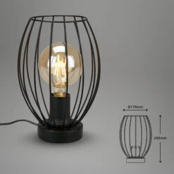 Tischleuchte, 25,6 Cm, Max. 25 W, Schwarz -Briloner Store tischhleuchte schwarz e27 max 2 exkl masszeichnung 06cb7963c80e920fd294727c8ab428a3