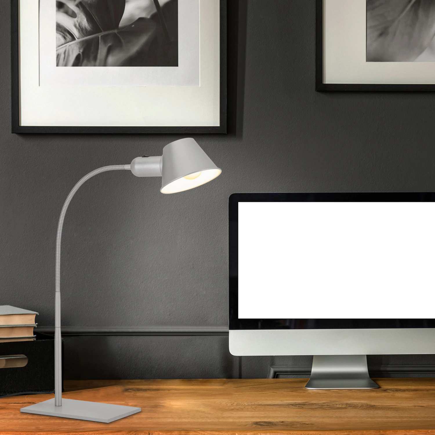 Tischleuchte, 23 Cm, Exkl 1x. E27, Max. 10 W, Chrom-matt 2 Tischleuchte, 23 Cm, Exkl 1x. E27, Max. 10 W, Chrom-matt – Bild 2