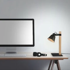 Tischleuchte, 20 Cm, Max. 25 W, Schwarz-Holz -Briloner Store tischleuchte holz schwarz 1xe27 funktion ee203a1508bac0a0e3ee13d2626b152d