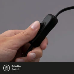 Tischleuchte, Ø 17,5 Cm, Max. 25 W, Schwarz -Briloner Store tischleuchte metall schwarz holz sockel detail schalter 0398c75ed8f0e97f57c8a9b6be422262