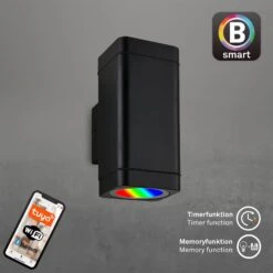 LED Außenwandleuchte. 15,5 Cm, 2x LED-Module, 8,5 W, 350 Lm, Schwarz 11 LED Außenwandleuchte. 15,5 Cm, 2x LED-Module, 8,5 W, 350 Lm, Schwarz -Briloner Store tuyasmartewandleuchte up down schwarz led funktion db44c2a0879bb74bea1d9071bf65f99c