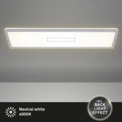 Slim LED Panel, 58 Cm, 2700 LUMEN, 22 WATT, Silber -Briloner Store ultraflache led deckenleuchte weiss silber led freisteller2 b97563d1ff3913ad7b03107083f71351