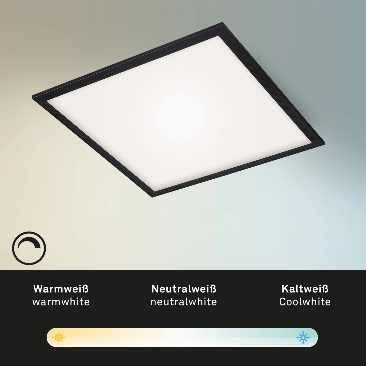 CCT LED Panel, 44,5 Cm, 24 W, Schwarz 2 CCT LED Panel, 44,5 Cm, 24 W, Schwarz – Bild 2