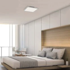 STERNENHIMMEL LED Panel, 29,5 Cm, 1300 LUMEN, 12 WATT, Weiß -Briloner Store ultraflache ssternenhimmel led panel weiss 1xled milieu1 27d5eb2551ae7c4fa7a8a45d43e36457