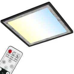 Ultraflaches CCT-LED Panel Mit LED Backlight, 48 Cm, LED, 22 W, 3000 Lm, Schwarz-silber