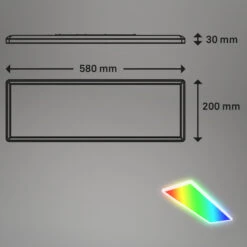 Ultraflaches RGB/W-LED Panel Mit Backlight, 42 Cm, LED, 22 W, 3000 Lm, Weiß -Briloner Store ultraflaches cct rgb led panel weiss masse 7b7e5a5301a6f84377ee9e01bf45243a