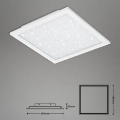 STERNENHIMMEL LED Panel, 45 Cm, 2500 LUMEN, 23 WATT, Weiß -Briloner Store ultraflaches cct sternenhimmel led panel weiss led masszeichnung d100bc23265f21c59f2a2f58ea799b8b
