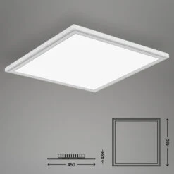 Briloner Simple LED Deckenleuchte, LED Panel Flach, Eckig, 44,5x44,5 Cm, Weiß -Briloner Store ultraflaches led panel weiss led masszeichnung 77cf95ebb29f9be16871494597a465f9