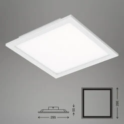 Briloner Simple LED Deckenleuchte, LED Panel Flach, Eckig, 29,5x29,5 Cm, Weiß 8 Briloner Simple LED Deckenleuchte, LED Panel Flach, Eckig, 29,5x29,5 Cm, Weiß -Briloner Store ultraflaches led panel weiss led masszeichnung 924e2bda56a2e954d998b427cdb9cce4