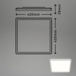 Briloner Slim LED Deckenleuchte, Backlight, Flach, Eckig, 42x42cm, Weiß 11 Briloner Slim LED Deckenleuchte, Backlight, Flach, Eckig, 42x42cm, Weiß -Briloner Store ultraflaches led panel weiss masse 2cba7a0f6c0aa10870f1402da7aef2f0