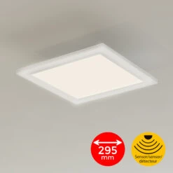 Sensor LED Panel, 29,5 Cm, 1300 LUMEN, 12 WATT, Weiß -Briloner Store ultraflaches senor led panel weiss 1 freisteller2 63972da577fd0a37df57a252dfd82372