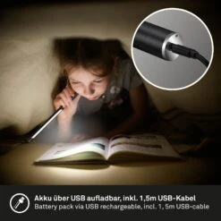 USB LED Wand- Und Tischleuchte, 37 Cm, 1,5 W, Schwarz -Briloner Store usb led tisch und wandleuchte schwarz led funktion 2d84056b484fd30a31580b5af737cf6d