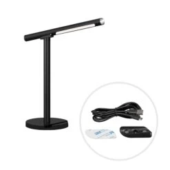 USB LED Wand- Und Tischleuchte, 37 Cm, 1,5 W, Schwarz