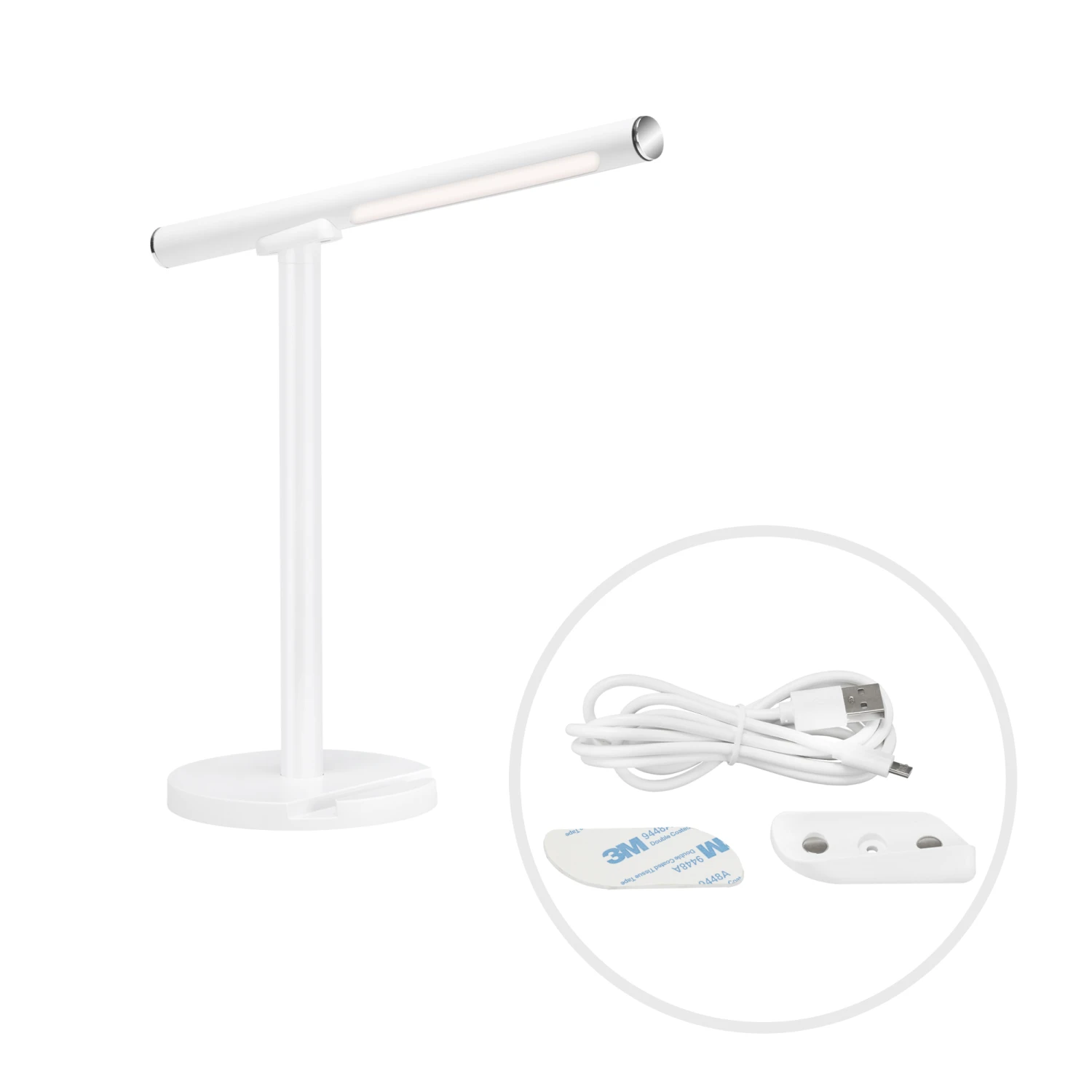 USB LED Wand- Und Tischleuchte, 37 Cm, 1,5 W, Weiß 1 USB LED Wand- Und Tischleuchte, 37 Cm, 1,5 W, Weiß
