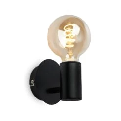 Wandleuchte 10 Cm 1x Exkl E27 Max 10 Watt Schwarz