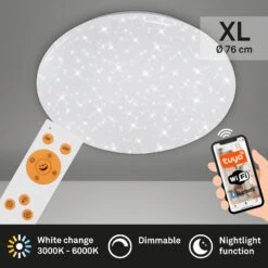 SMART LED Deckenleuchte, Nachtlicht, Dimmbar -Briloner Store wifi cct led sternenhimmel deckenleuchte 6 titelbild 50fe600421616beb699ad691c961046e