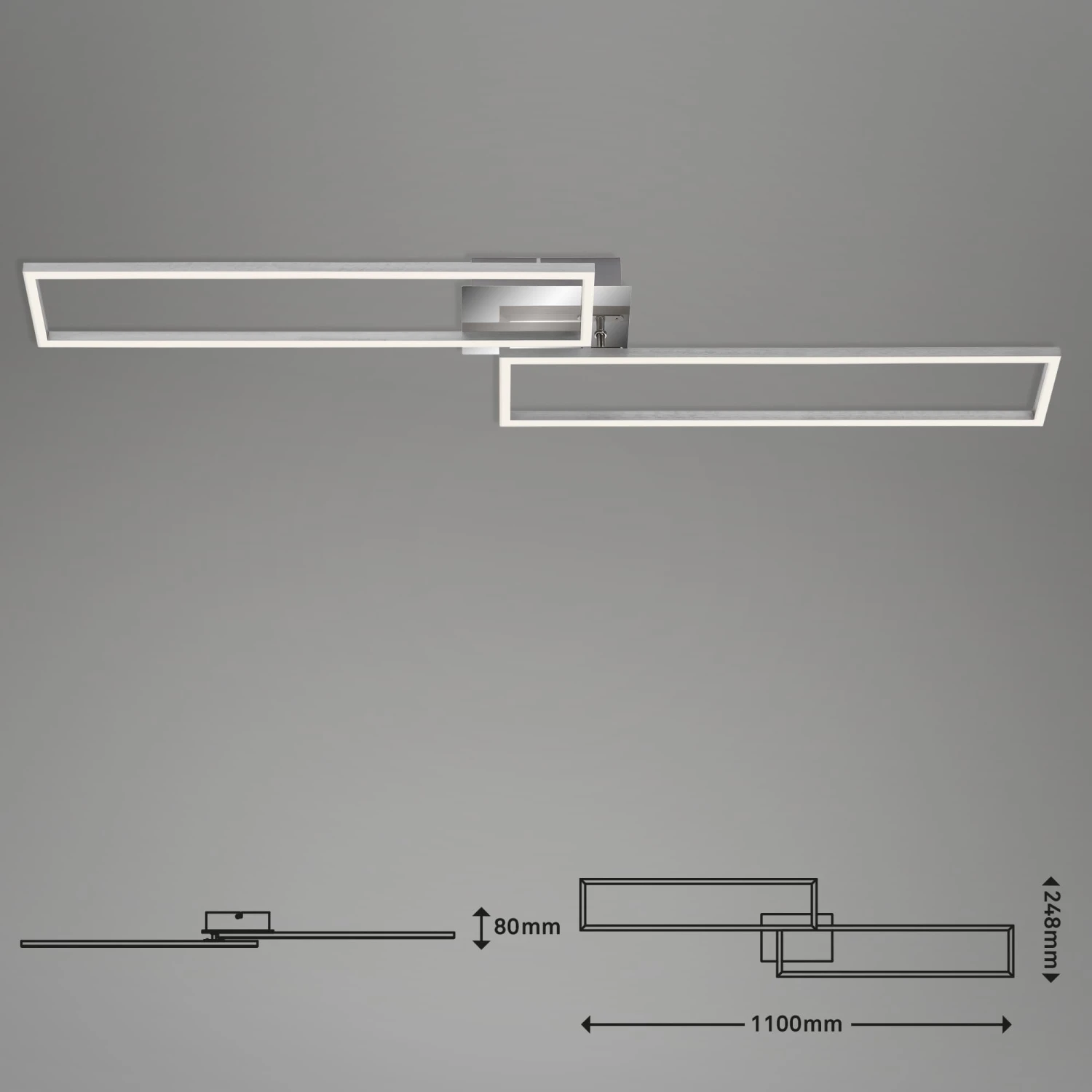 LED Frame 110 Cm 40W 2200lm Chrom 2 LED Frame 110 Cm 40W 2200lm Chrom – Bild 2