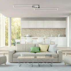 LED Frame 110 Cm 40W 2200lm Chrom 15 LED Frame 110 Cm 40W 2200lm Chrom -Briloner Store wifi cct led wand und deckenleuchte chrom alu led milieu2 4b36f91d9d8dd43e96f8556c3fe6c4e4