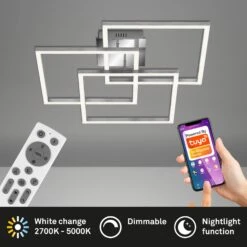 LED Frame 56,5 Cm 40W 4500lm Chrom 14 LED Frame 56,5 Cm 40W 4500lm Chrom -Briloner Store wifi cct led wand und deckenleuchte chrom alu titelbild f0c9f6f144921cc8e472d806f1c92e85