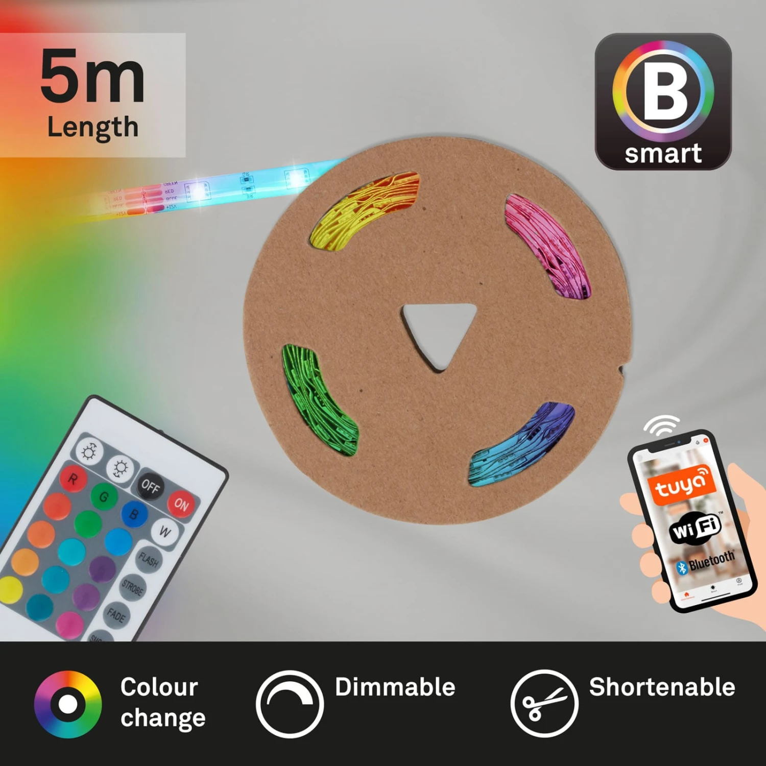 Smart RGB LED Band 500 Cm Weiß 9 Smart RGB LED Band 500 Cm Weiß – Bild 9