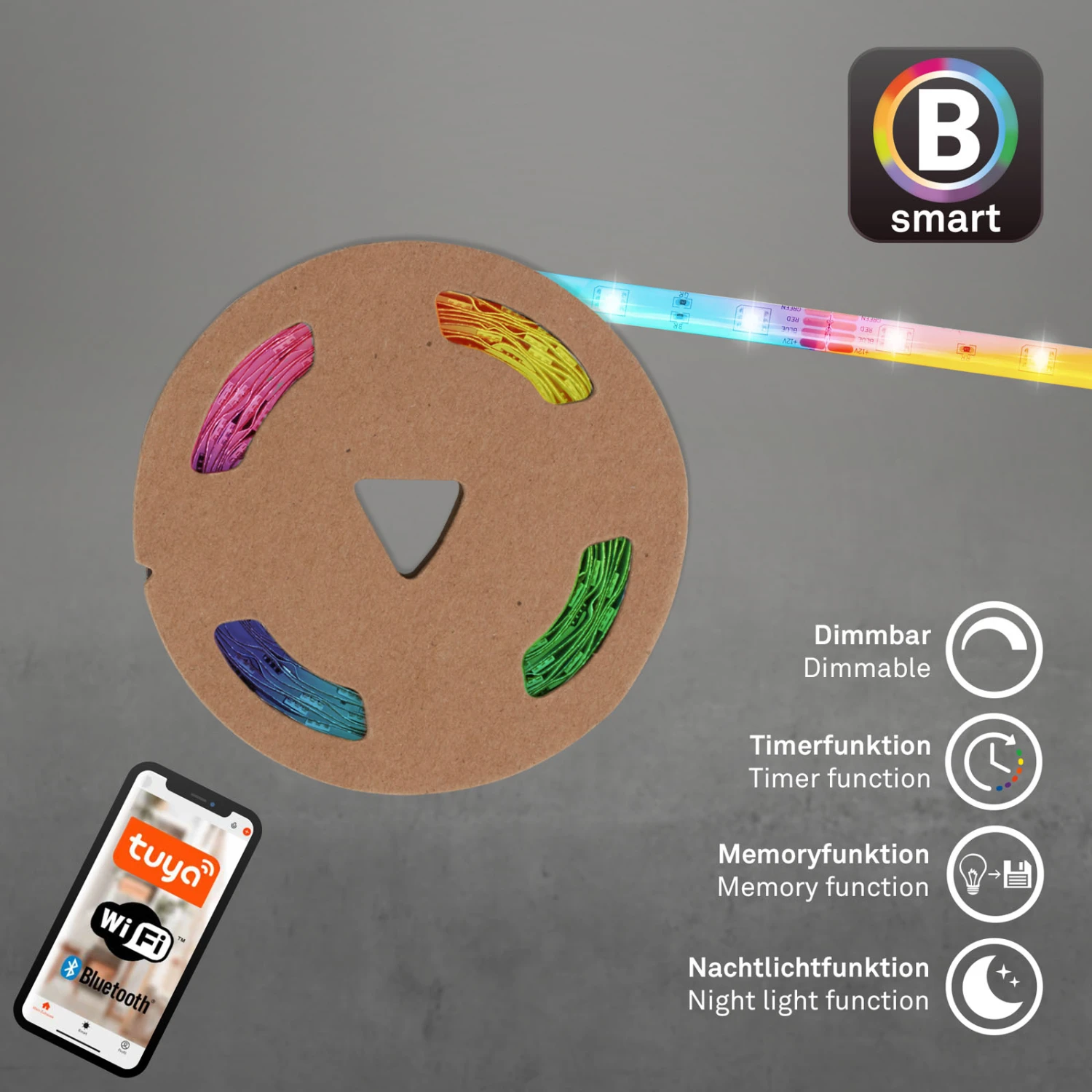 Smart RGB LED Band 500 Cm Weiß 6 Smart RGB LED Band 500 Cm Weiß – Bild 6